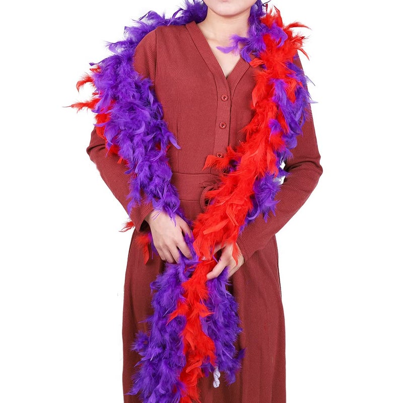 Max Fun باقة ماكس فن 6 قطع من ريش البوا لحفلات البالغين بألوان متنوعة بطول 6.6 قدم زينة ماردى غرا لملابس النساء والفتيات - Image 5